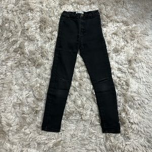 ❤️ 4$20 Zara high waisted Skinny Stretch Jeans in faded black size 8 years